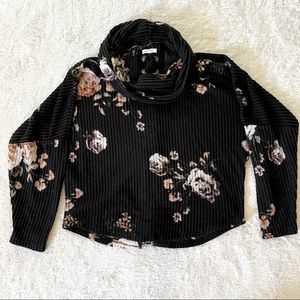 Maurice’s cowl neck sweater with lace up back
